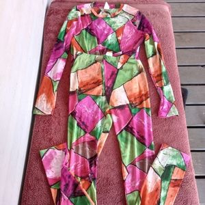 Votique colorful pants and shirt set size Small